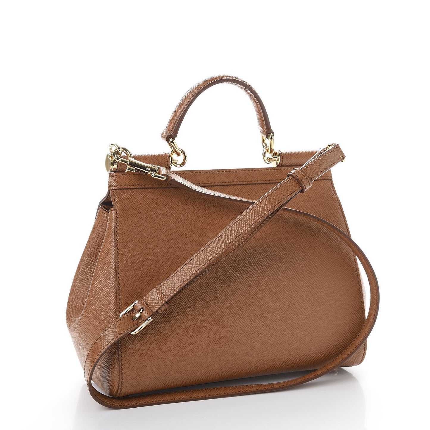 Dauphine Calfskin Medium Miss Sicily Satchel Caramello