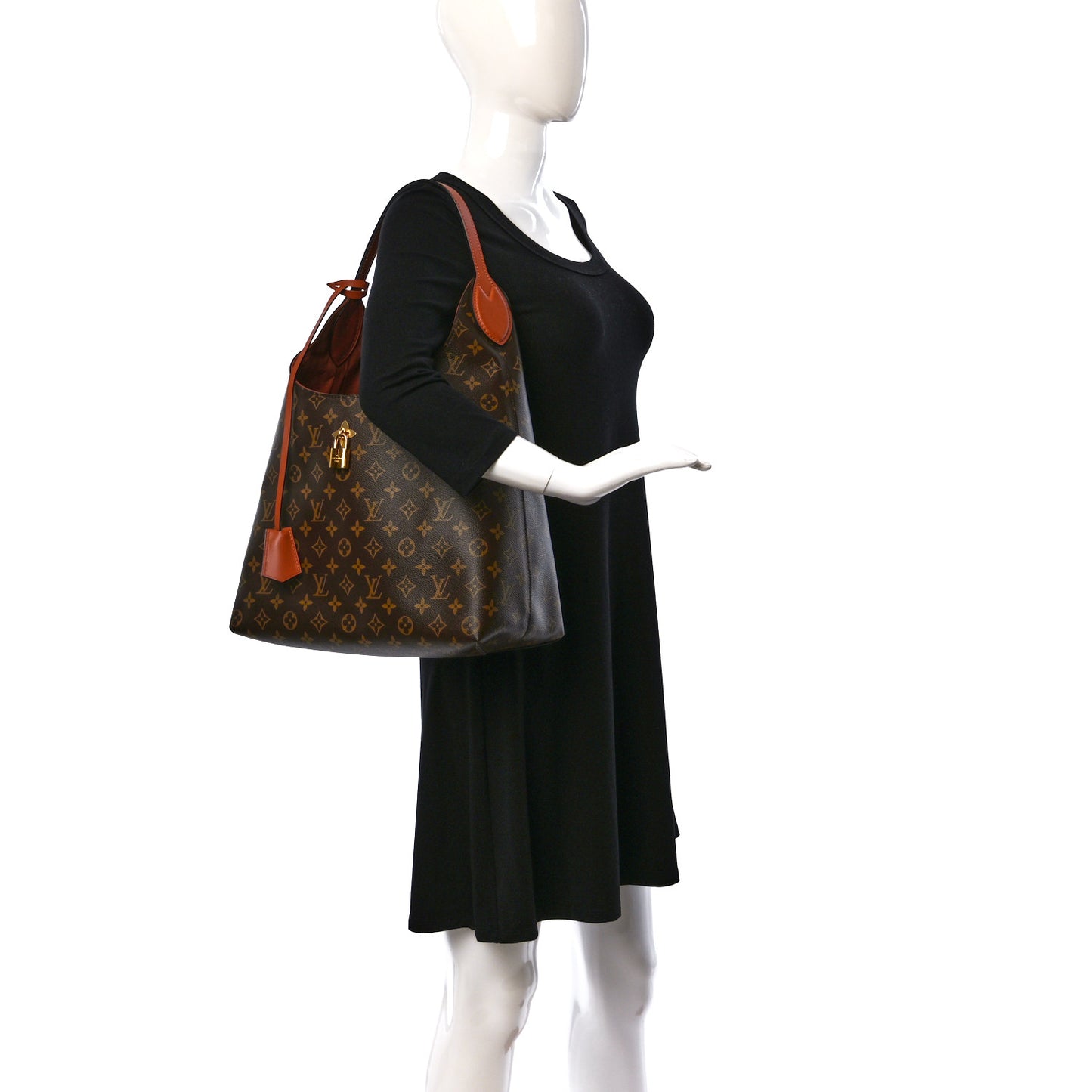 Monogram Flower Hobo Caramel