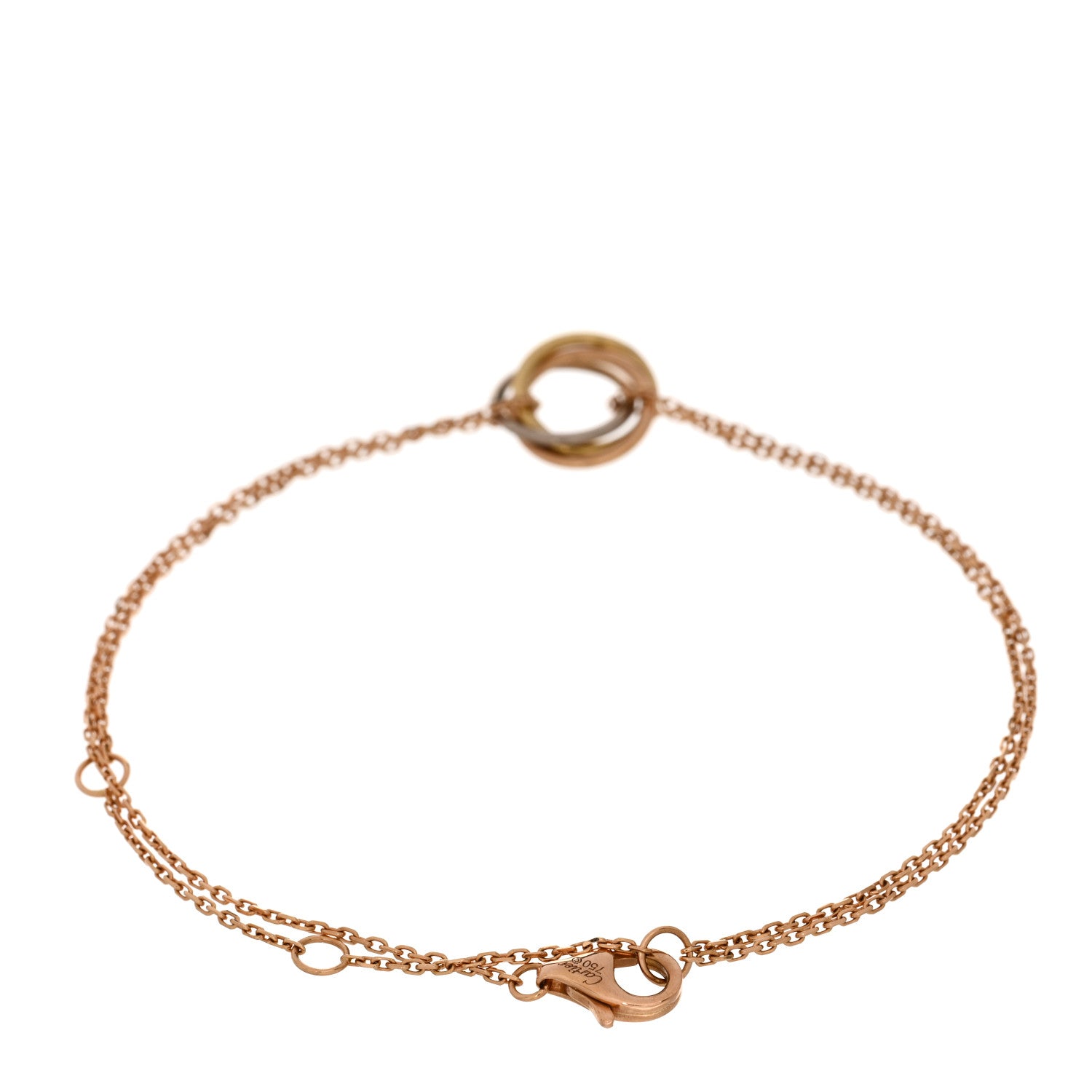 Cartier 18K Pink Yellow White Gold Trinity Bracelet 2 of 3