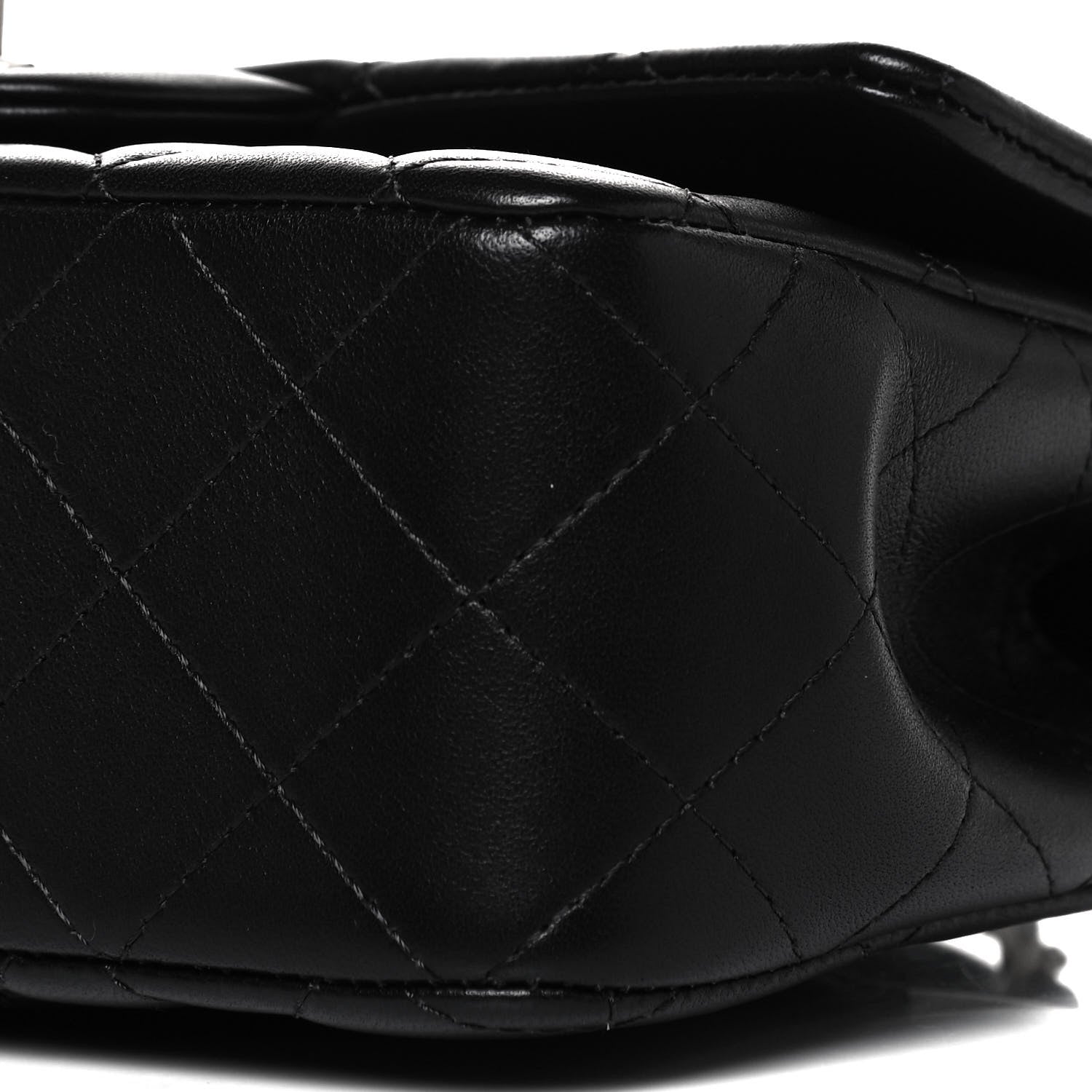 Chanel Lambskin Quilted Mini Top Handle Rectangular Flap Black 9 of 9