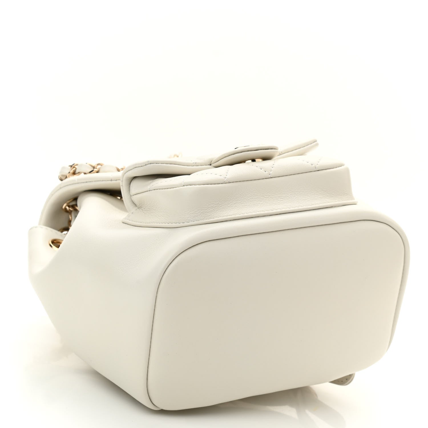 Chanel Lambskin Quilted Small Duma Drawstring Backpack White 4 of 11