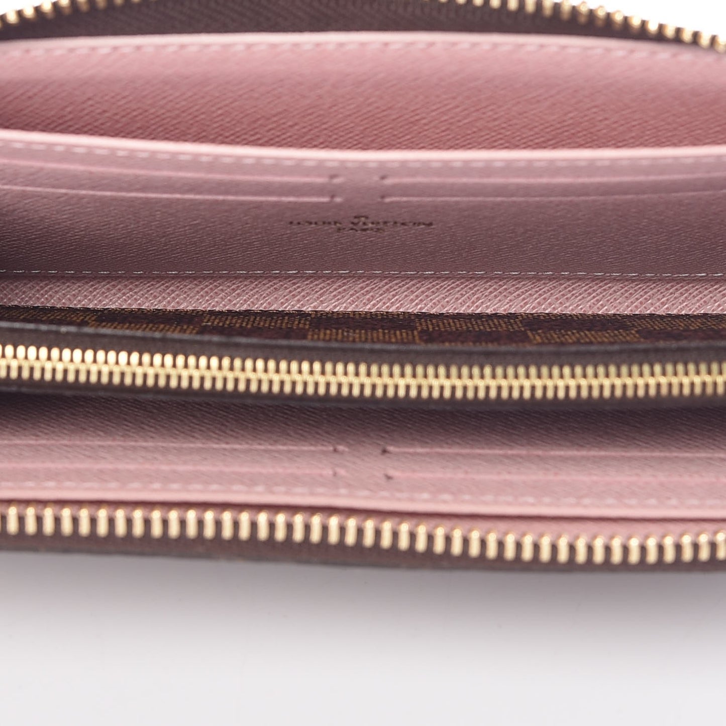 Damier Ebene Clemence Wallet Rose Ballerine