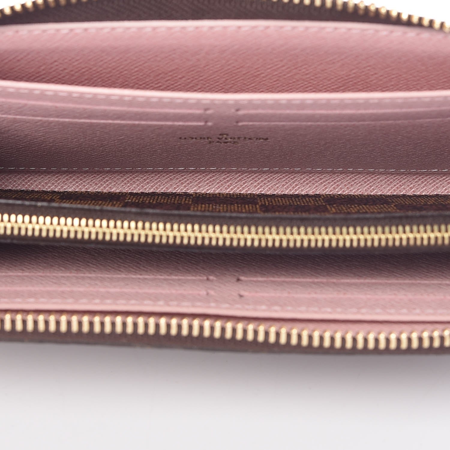 Louis Vuitton Damier Ebene Clemence Wallet Rose Ballerine 5 of 7