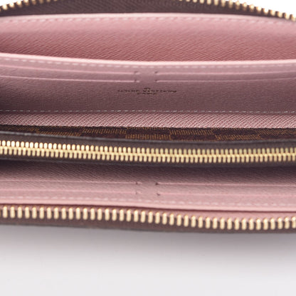 Louis Vuitton Damier Ebene Clemence Wallet Rose Ballerine 5 of 7
