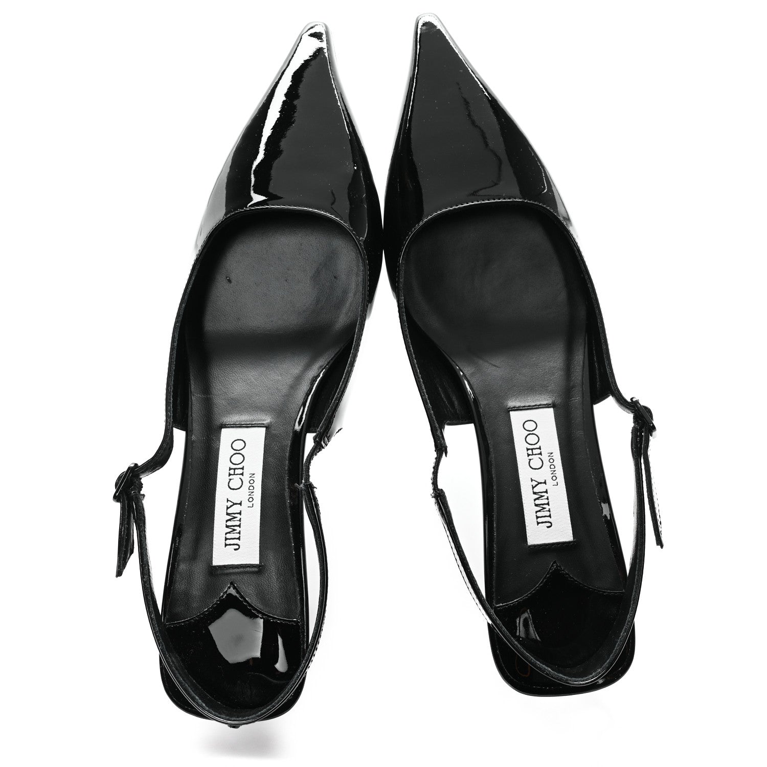 Jimmy Choo Patent Amel 50 Slingback Pumps 39.5 Black 2 of 11