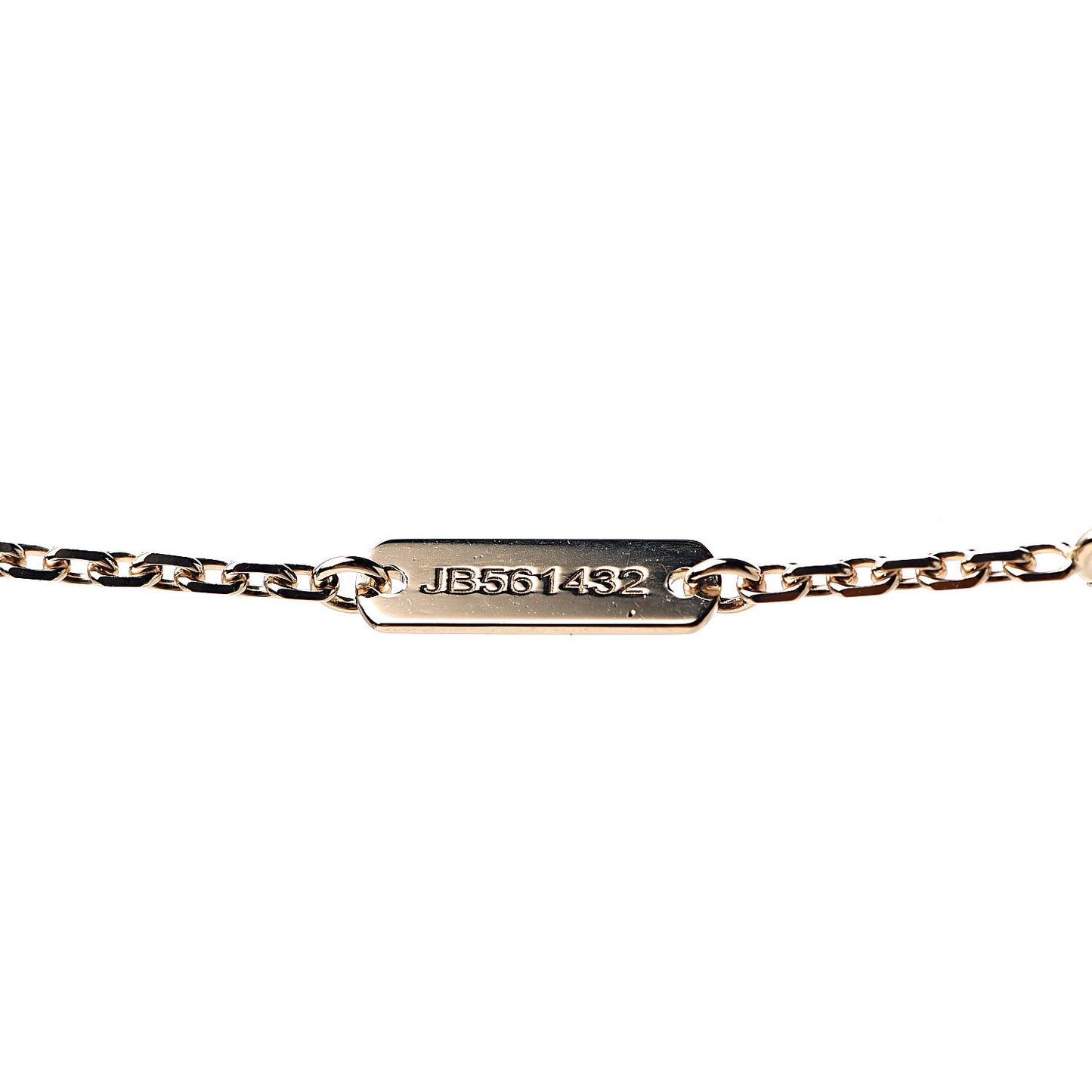 18K Yellow Gold Guilloche Vintage Alhambra Pendant Necklace