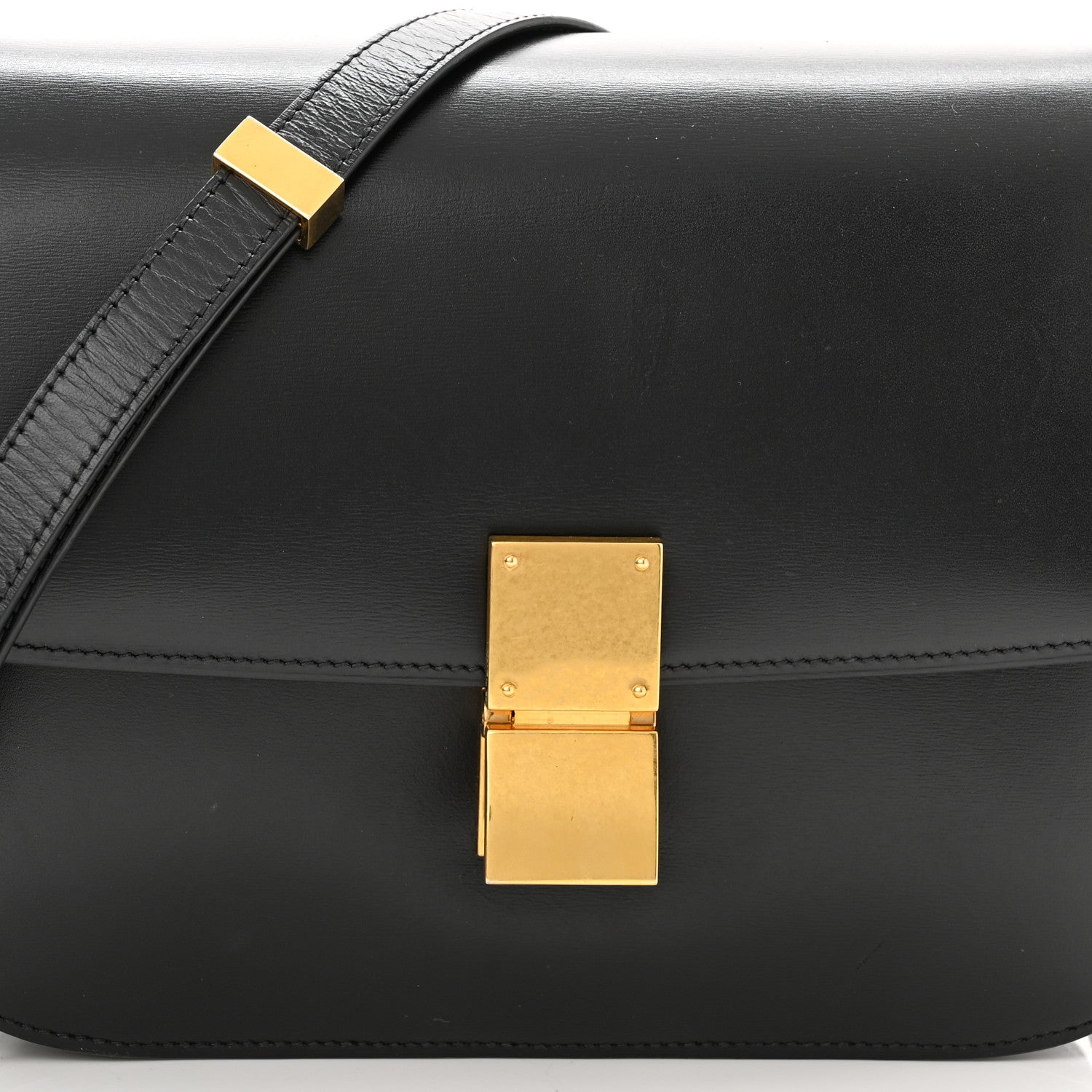 Celine Box Calfskin Medium Classic Box Flap Bag Black 8 of 11