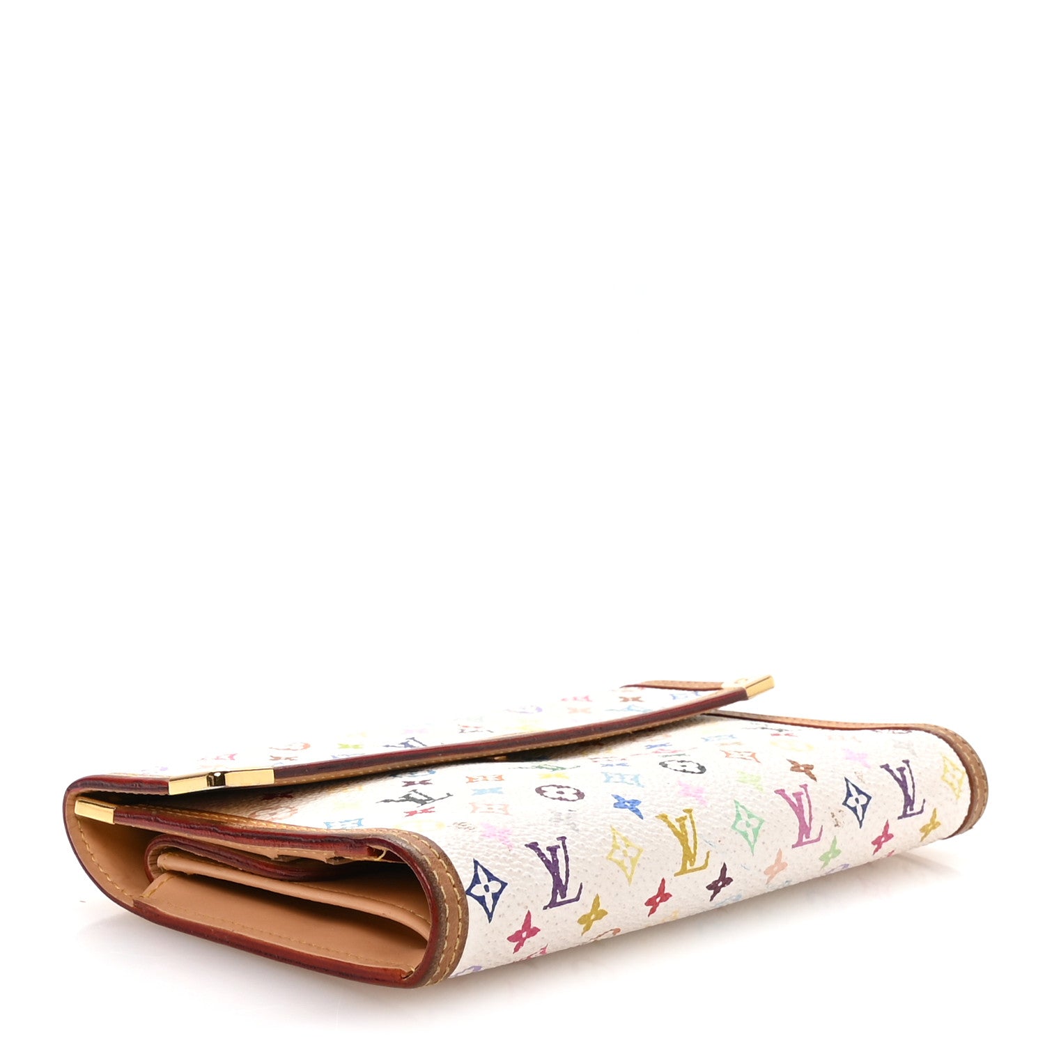 Louis Vuitton Monogram Multicolor Porte Tresor International Wallet White 4 of 9