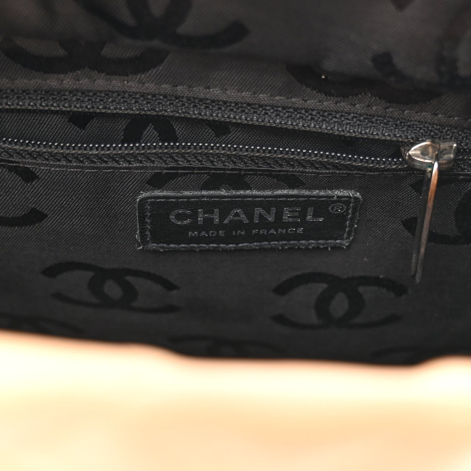 Chanel Calfskin Quilted Medium Cambon Tote Beige Black 6 of 11