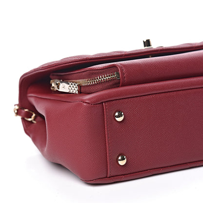 Chanel Caviar Quilted Medium Business Affinity Flap Burgundy 8 of 10