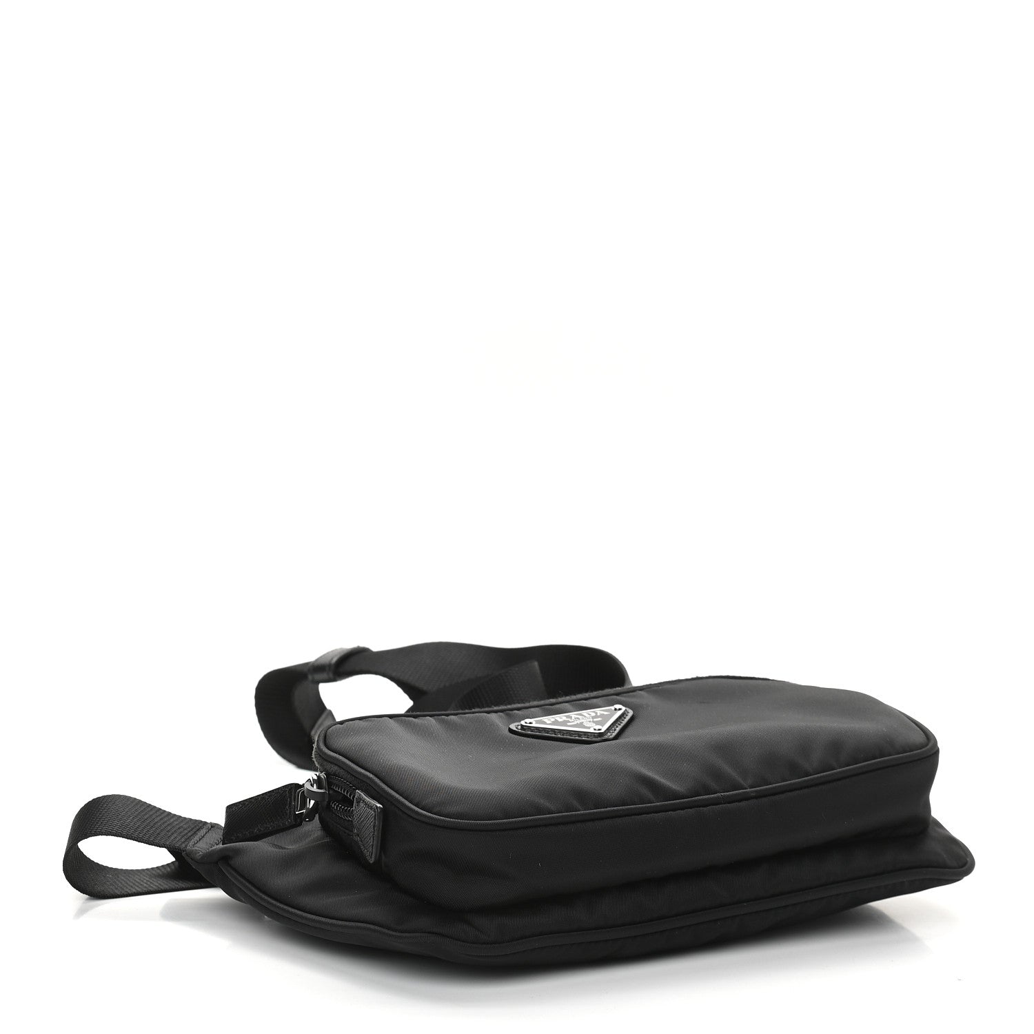 Prada Tessuto Nylon Saffiano Belt Bag Black 3 of 10