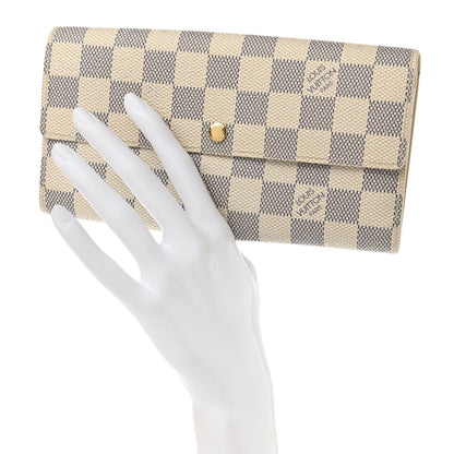 Louis Vuitton Damier Azur Sarah Wallet 2 of 10