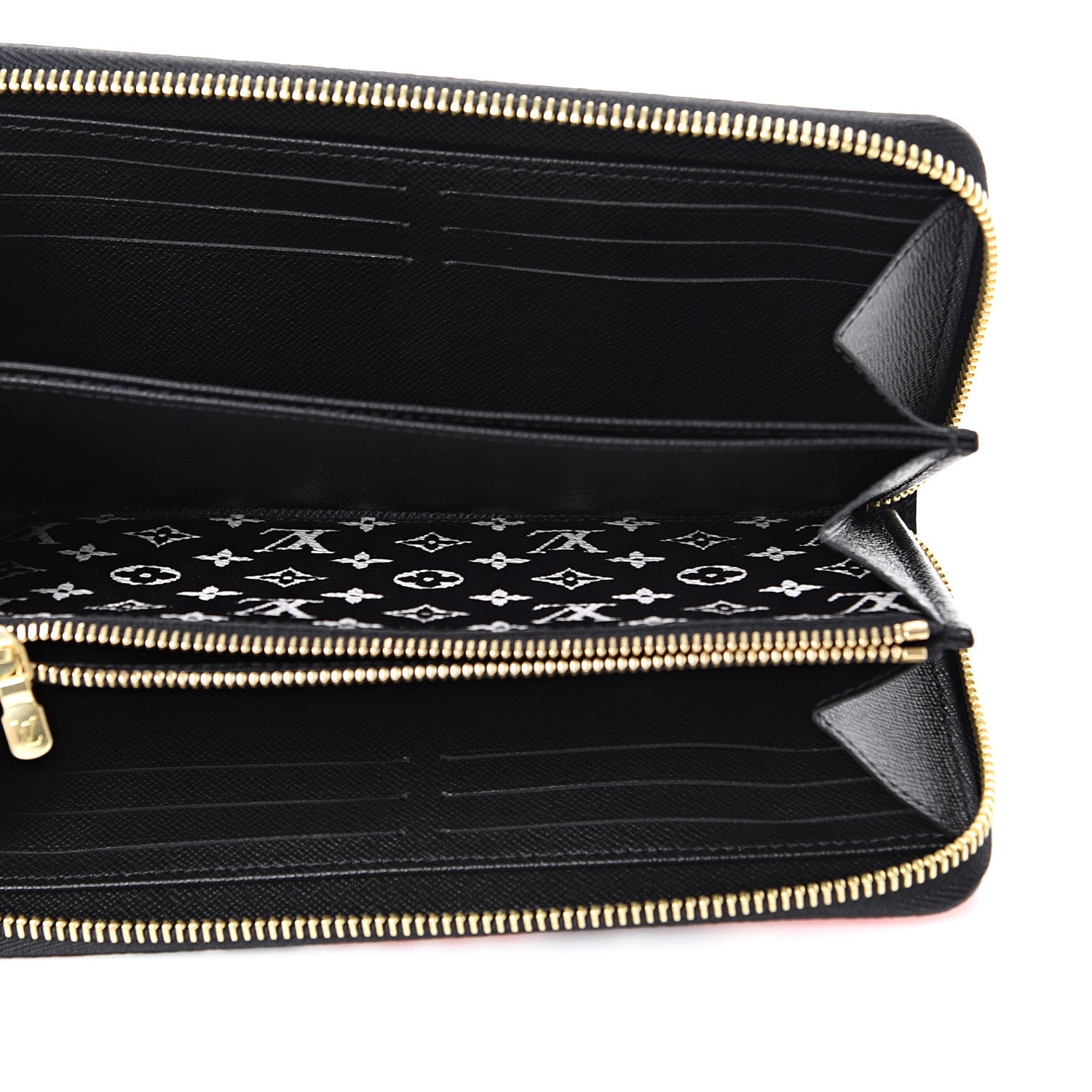 Louis Vuitton Monogram Giant Crafty Zippy Wallet Creme Rouge Black 4 of 7