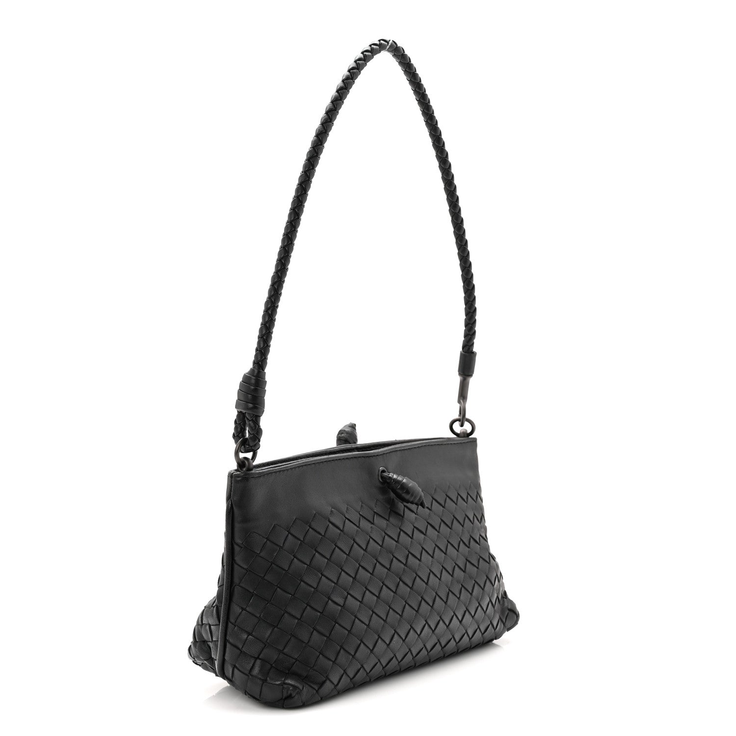 Bottega Veneta Nappa Intrecciato Mini Shoulder Bag Black 3 of 10