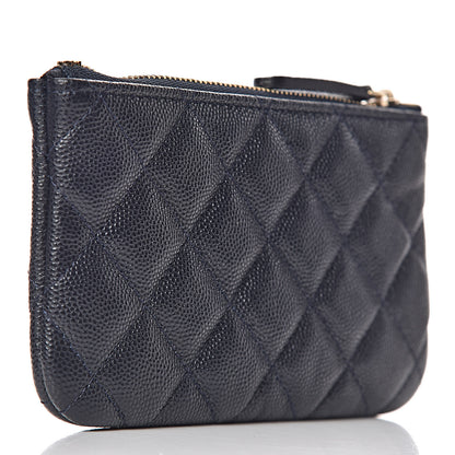 Chanel Caviar Quilted Small Cosmetic Case Navy Blue 3 of 8