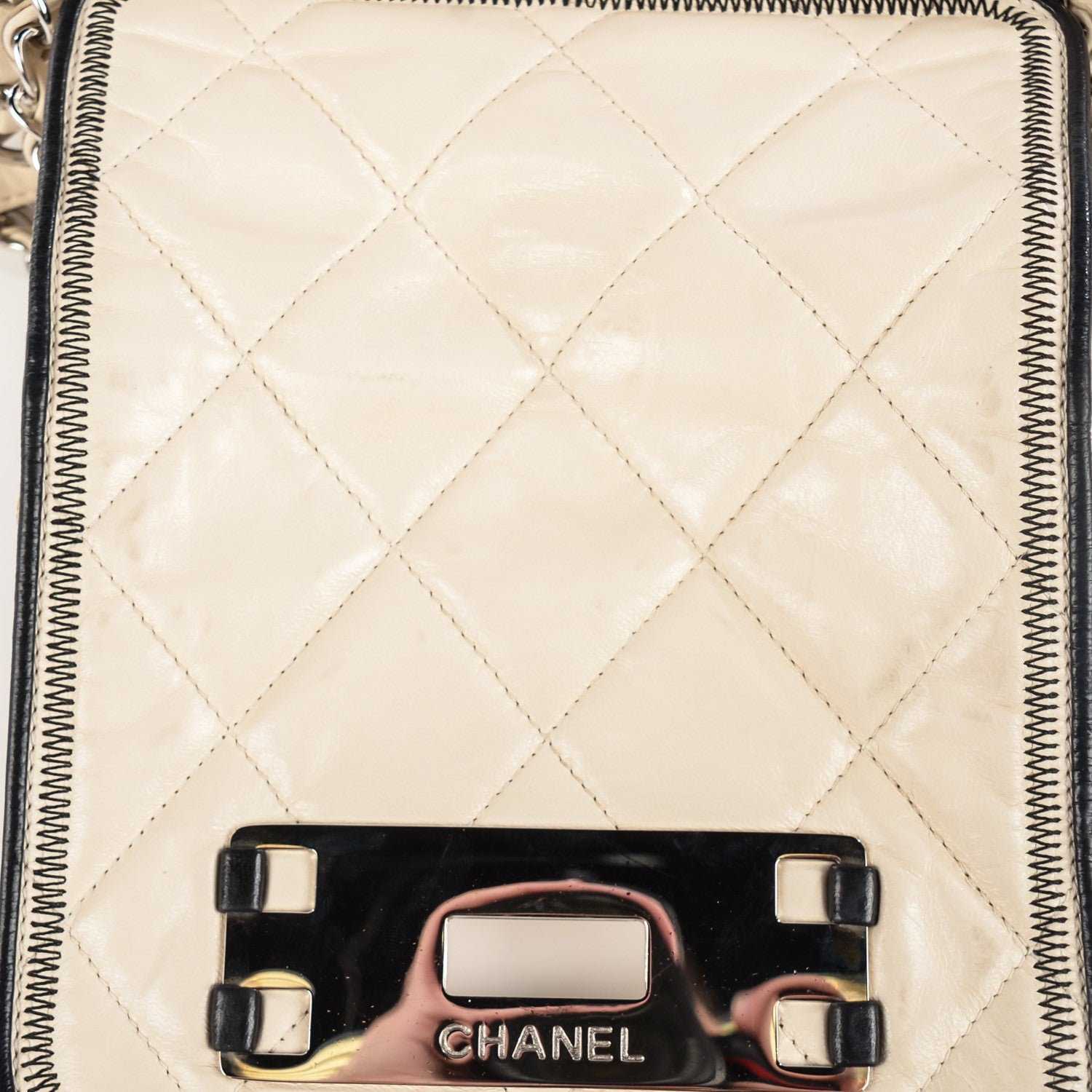 Chanel Lambskin Quilted East West Accordion White 8 of 8