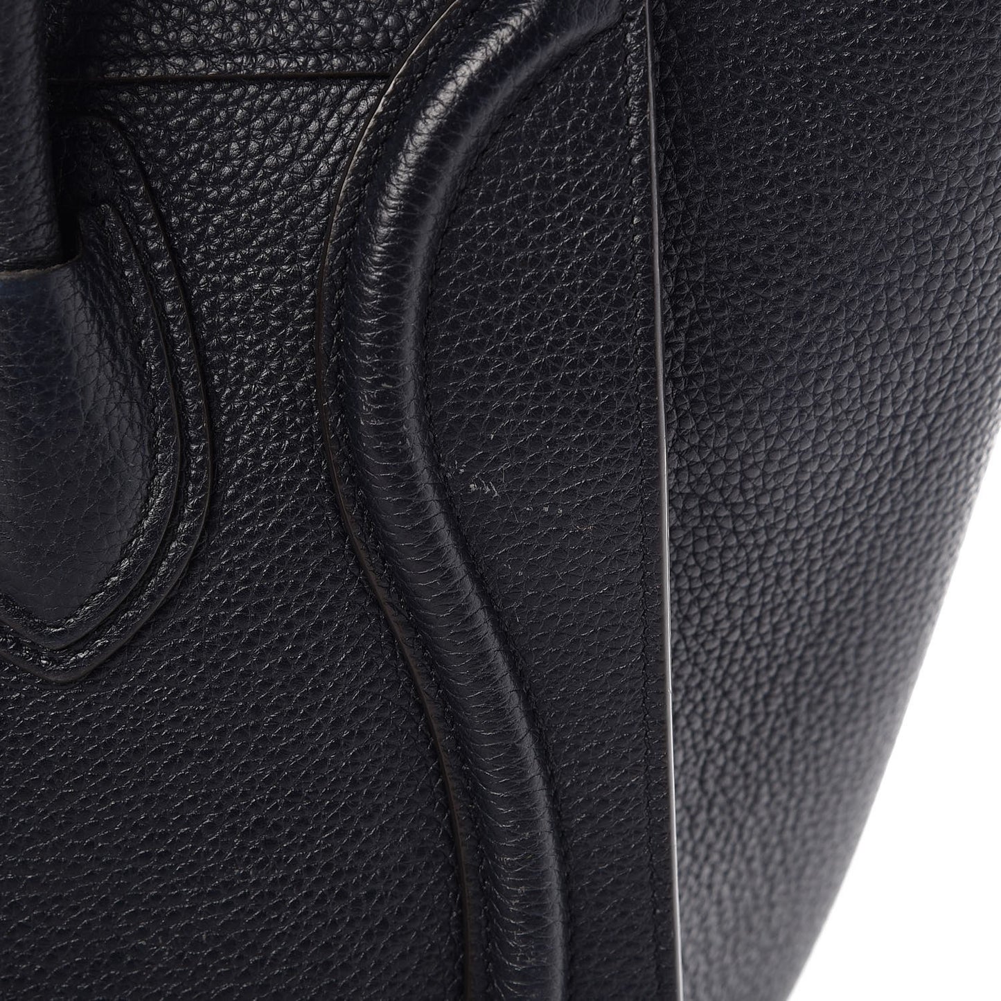 Drummed Calfskin Micro Luggage Black