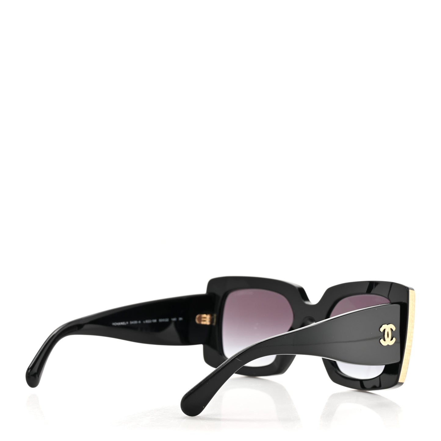 Acetate Rectangle Sunglasses 5435-A Black