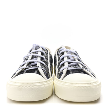 Christian Dior Canvas Embroidered Jardin Magique Walk'N'Dior Low Top Sneakers 40 Denim Multicolor 3 of 10