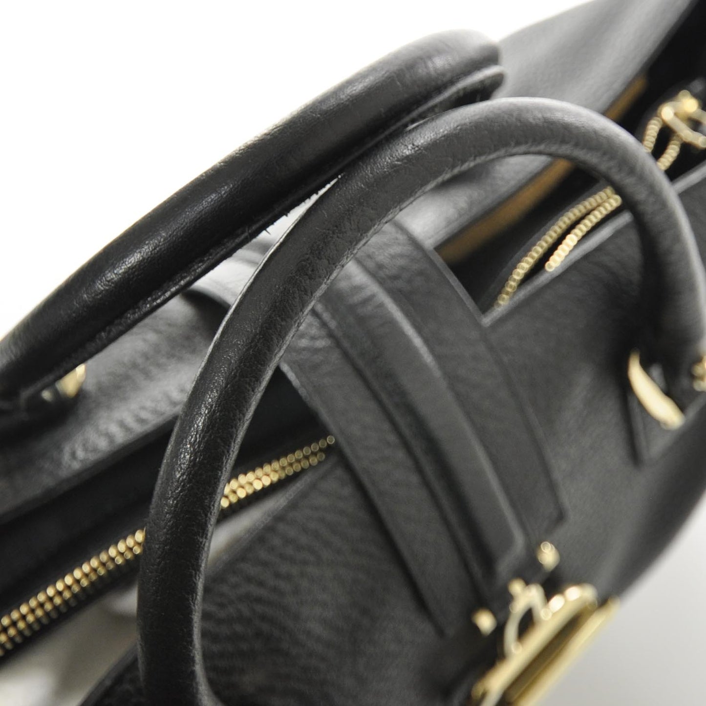 Leather Large Junco Tote Black