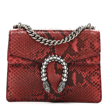 Gucci Snakeskin Mini Dionysus Shoulder Bag Red 1 of 10