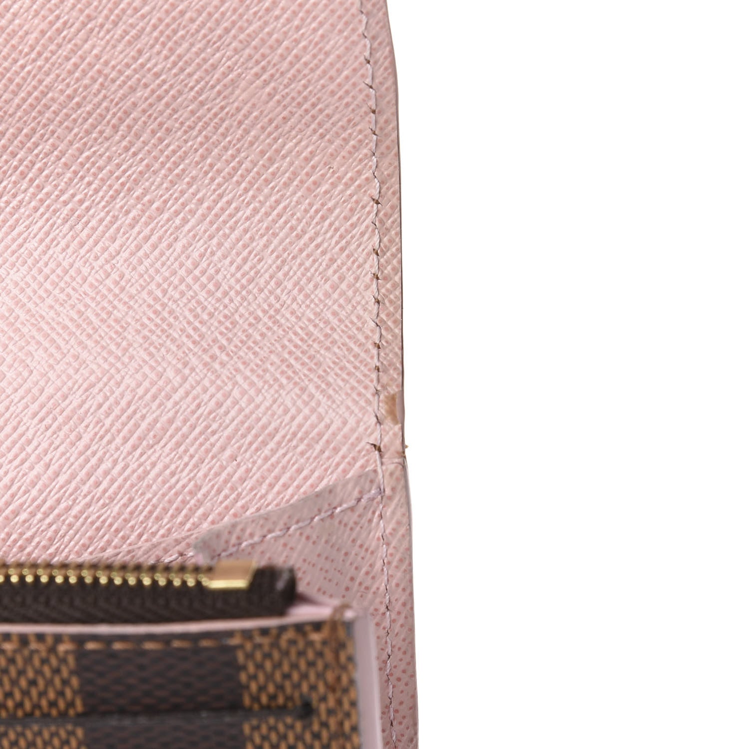 Louis Vuitton Damier Ebene Caissa Wallet Rose Ballerine 7 of 8
