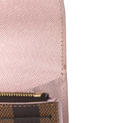 Louis Vuitton Damier Ebene Caissa Wallet Rose Ballerine 7 of 8