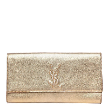 Saint Laurent Metallic Goatskin Small Belle De Jour Clutch Gold 1 of 15