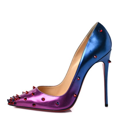 Christian Louboutin Patent Scarabe Degraspike 120 Pumps 38 Rose Digitale 1 of 12
