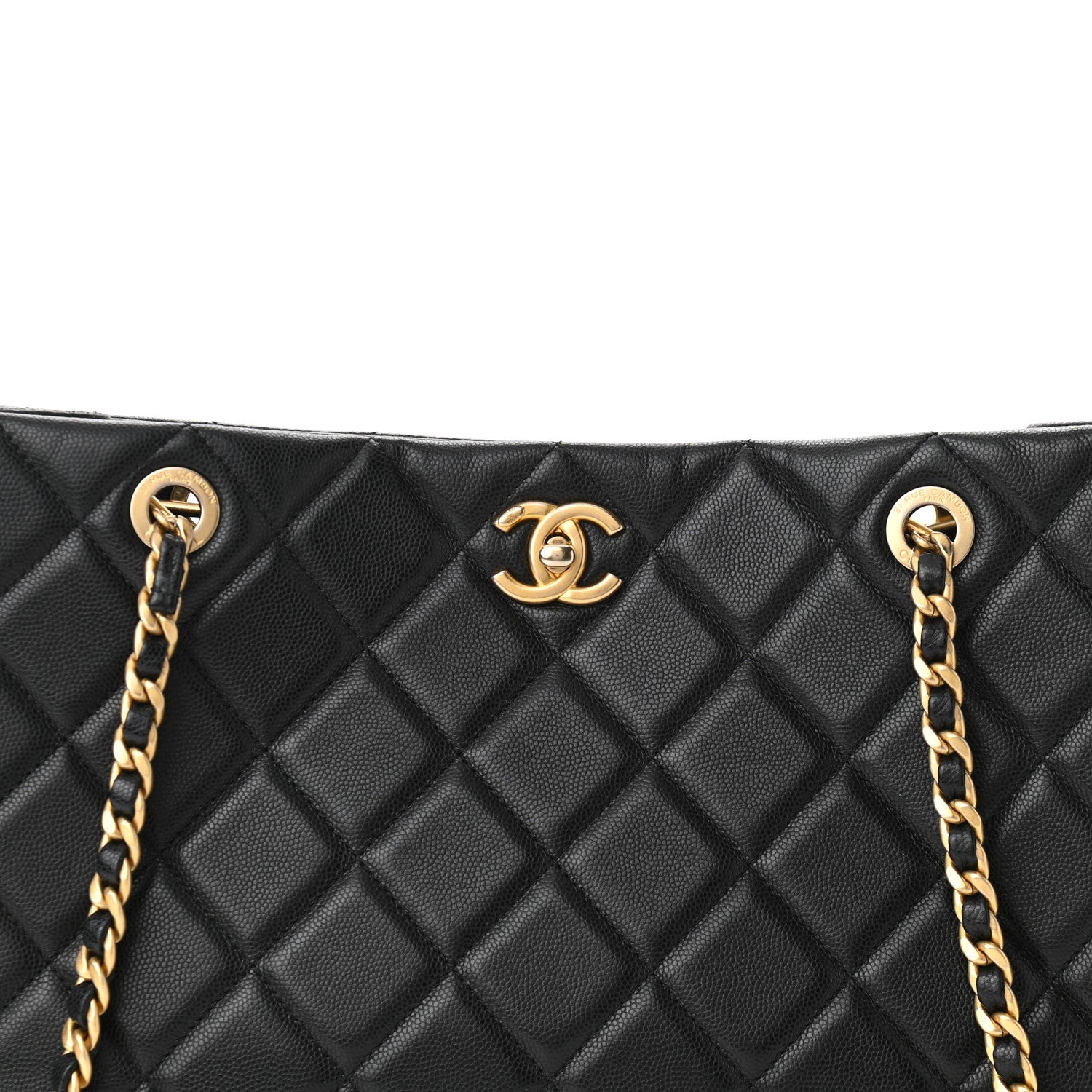 Chanel Caviar Quilted Sweet Classic Shopping Tote Black 7 of 9