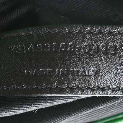 Saint Laurent Crinkled Calfskin Matelasse Monogram Medium Niki Chain Satchel New Vert Praire 7 of 10