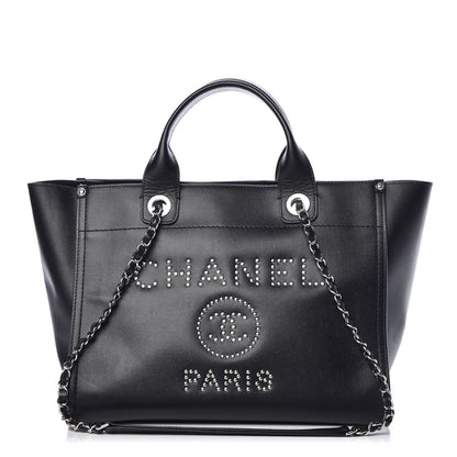 Chanel Caviar Small Studded Deauville Tote Black 1 of 10