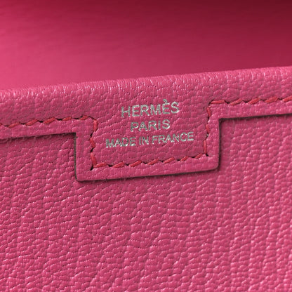 Hermes Chevre Mysore Jige Elan 29 Clutch Rose Shocking 7 of 8