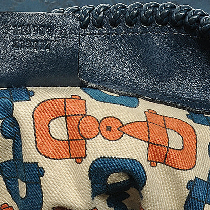 Gucci Guccissima Large Horsebit Chain Hobo Blue 7 of 8