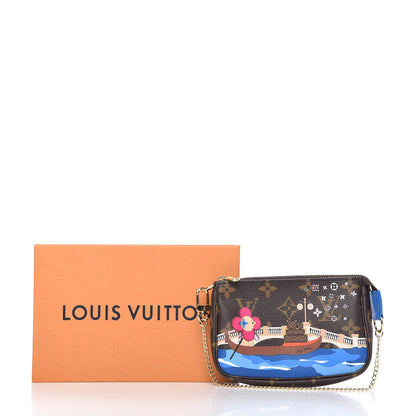 Louis Vuitton Monogram 2019 Christmas Animation Mini Venice Pochette Accessories Blue 8 of 8