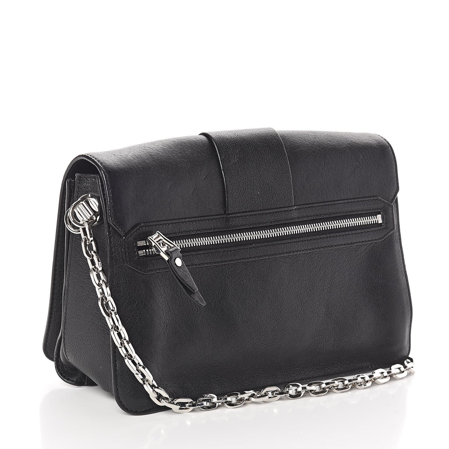 Goatskin Large Stardvst Shoulder Bag Black