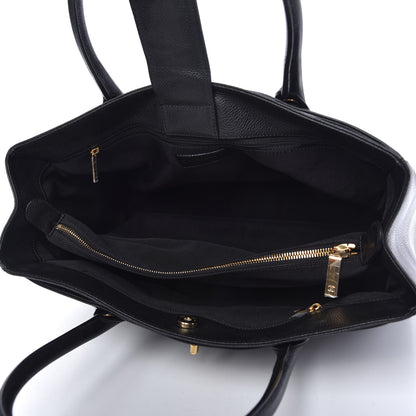 Chanel Calfskin Cerf Shopper Tote Black 5 of 11