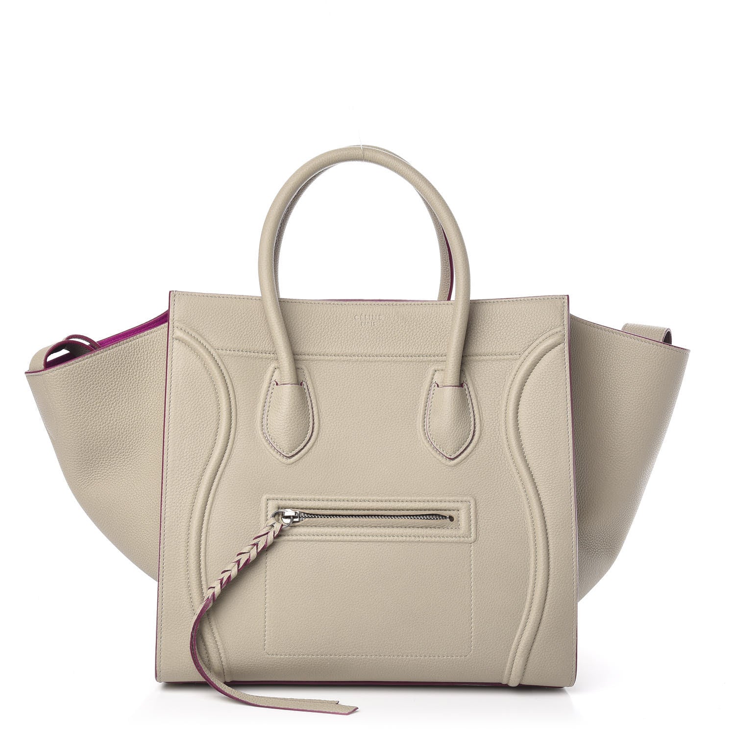 Celine Baby Grained Calfskin Medium Phantom Luggage Beige 1 of 10