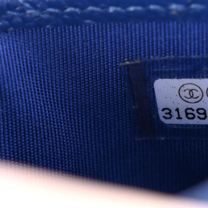 Chanel Caviar Quilted Card Holder Blue 8 of 10