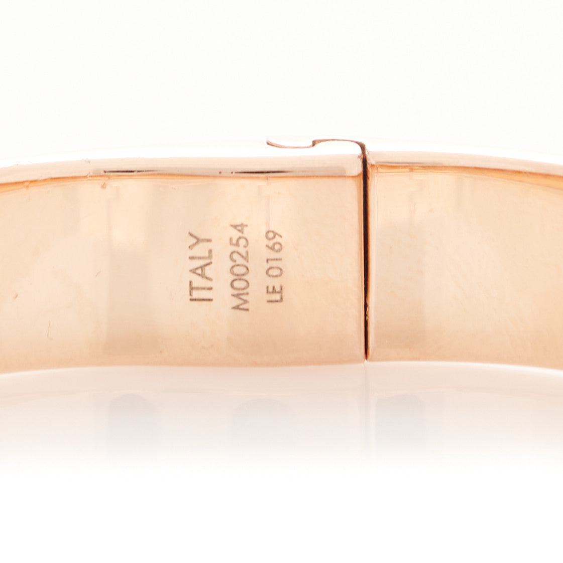 Brass Monogram Nanogram Cuff M Pink Gold