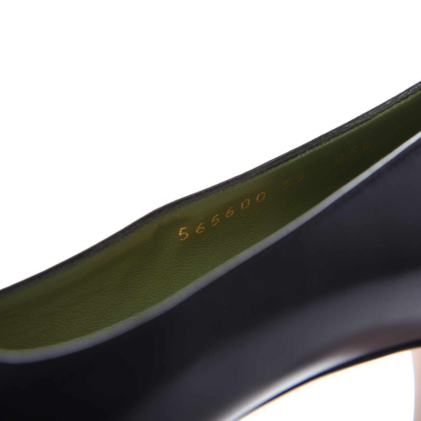 Malaga Kid Half Moon GG Square Toe Pumps 39 Black