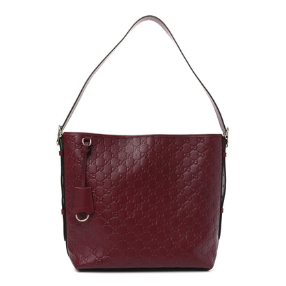 Gucci GG Calfskin Embossed Emblem Medium Shoulder Bag Rose Ancora 1 of 10