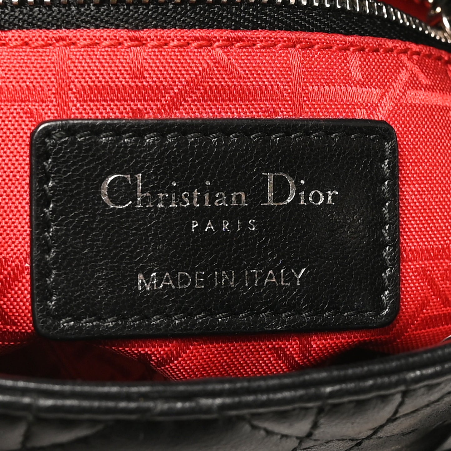 Lambskin Cannage Mini Lady Dior Black