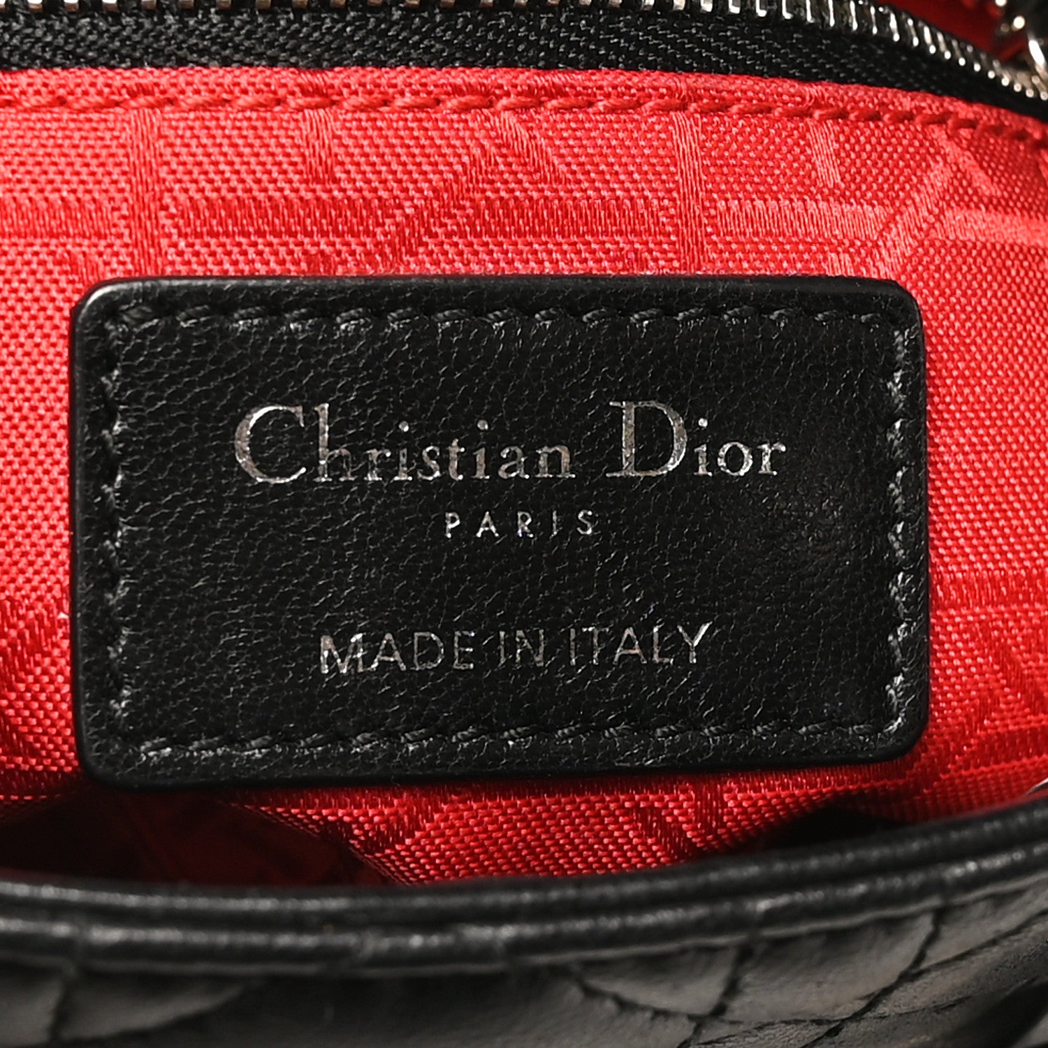 Christian Dior Lambskin Cannage Mini Lady Dior Black 6 of 10