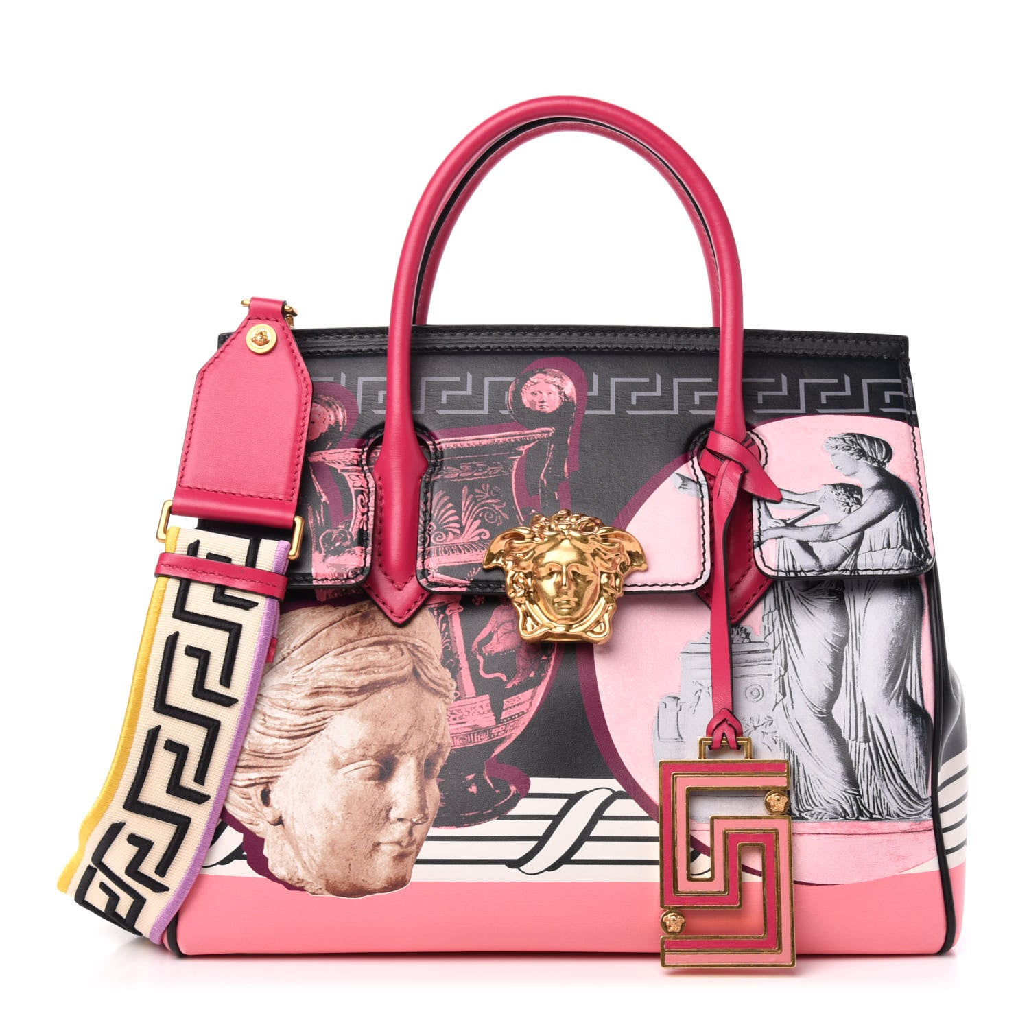 Versace Calfskin Palazzo Empire Pop Magna Grecia Bag Multicolor 1 of 12