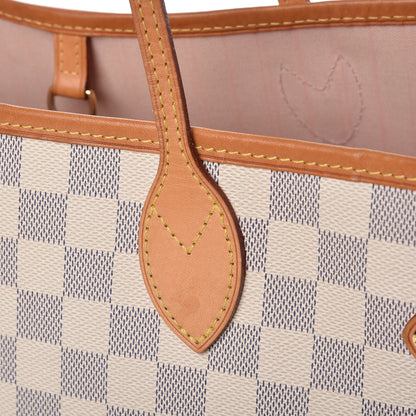 Louis Vuitton Damier Azur Neverfull MM Rose Ballerine 17 of 23