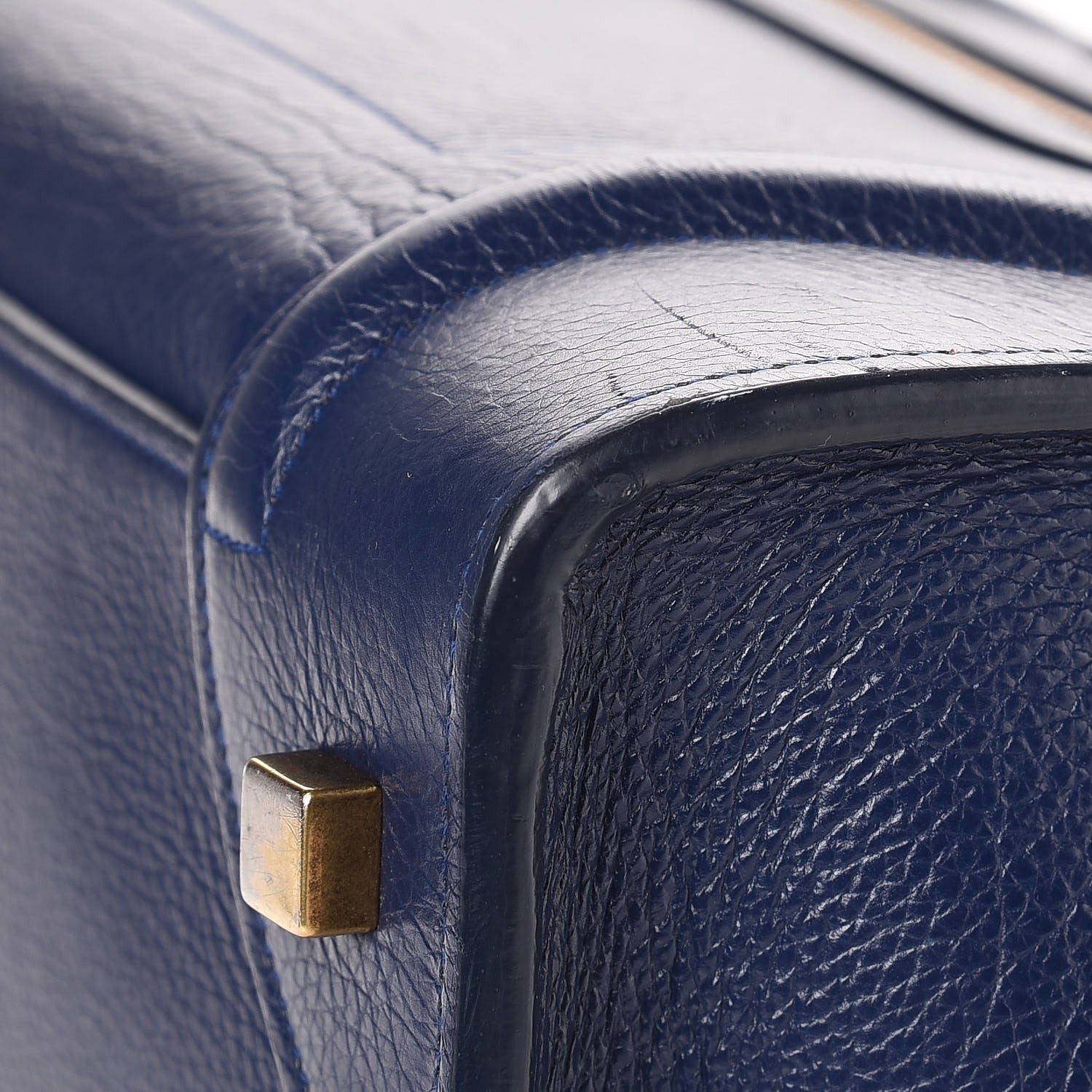 Celine Drummed Calfskin Mini Luggage Ink 15 of 18