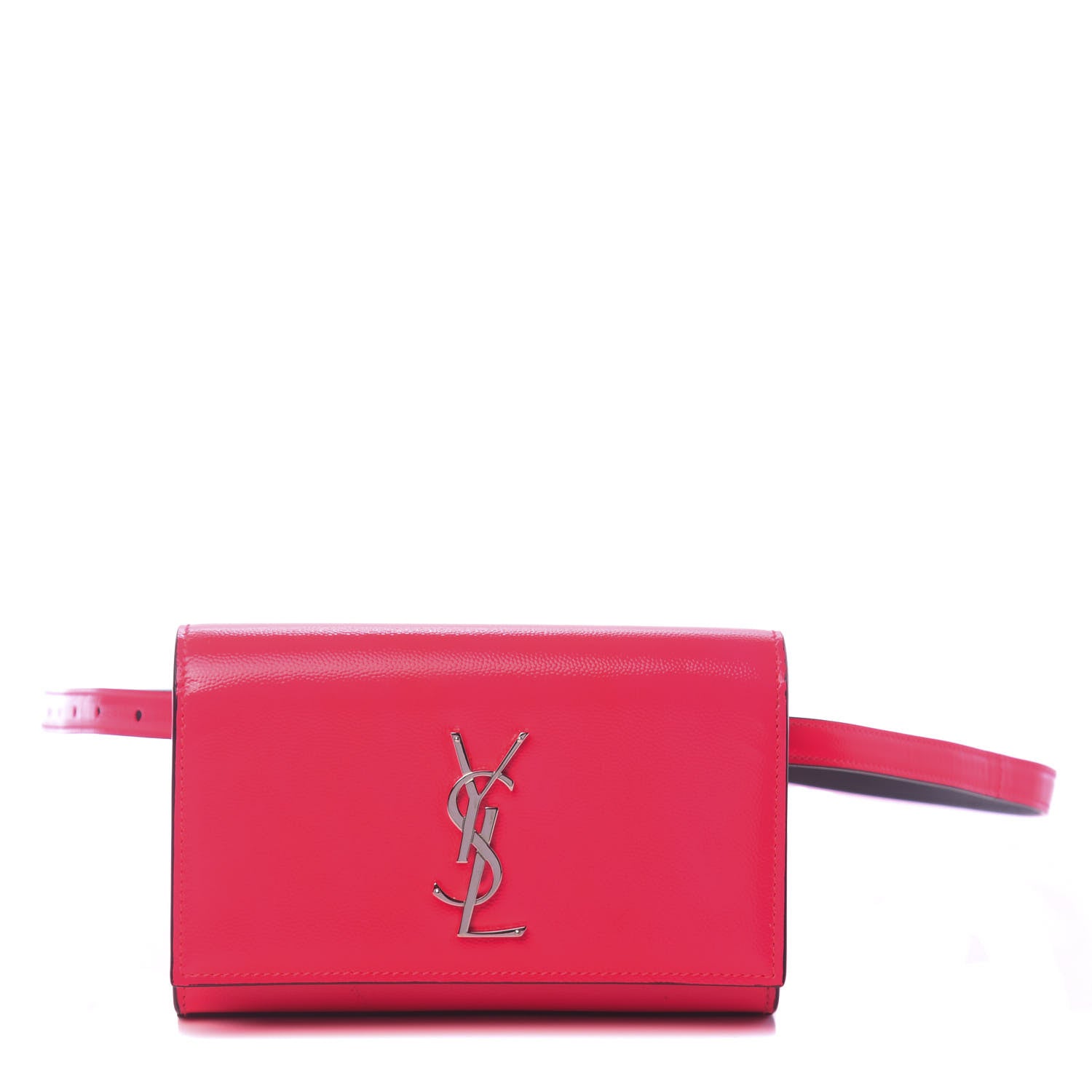 Saint Laurent Grain De Poudre Monogram Kate Belt Bag Neon Pink 1 of 10
