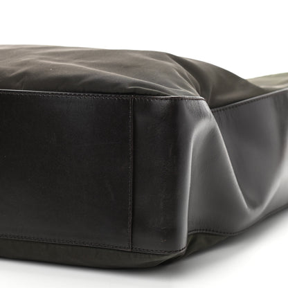 Prada Tessuto Nylon Soft Calfskin Shopping Tote Ebano 6 of 9