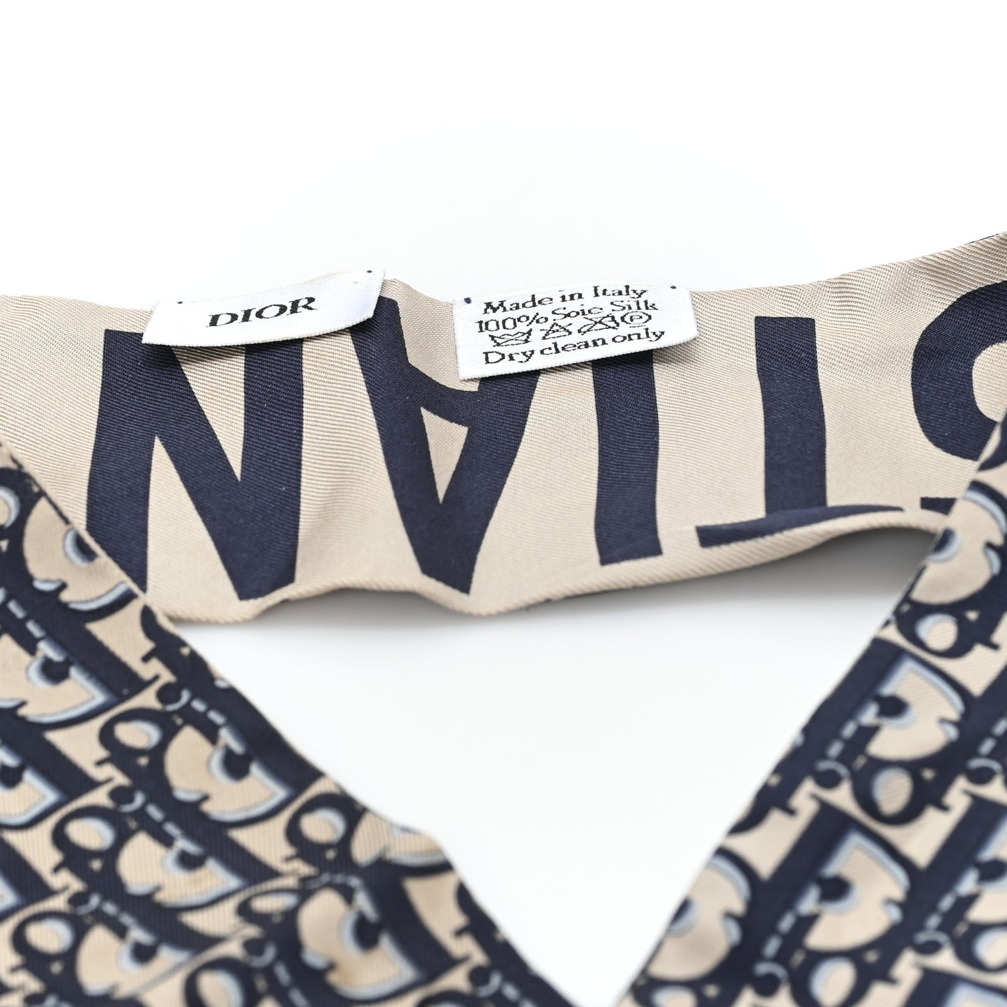 Silk Oblique Mitzah Scarf Bleu Marine Bleu Marine
